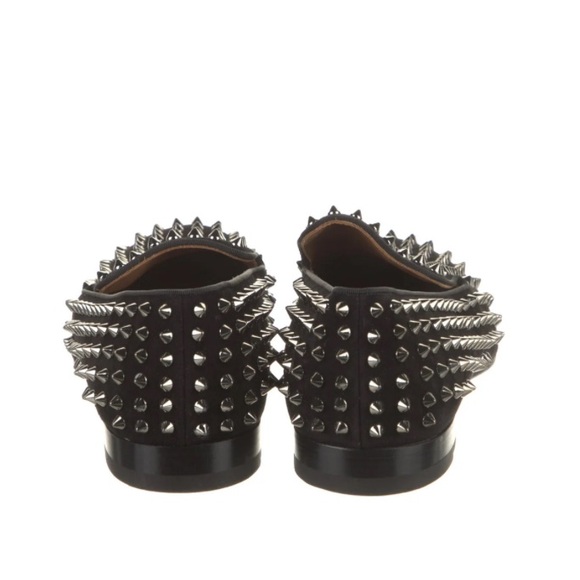 Christian Louboutin Black Spiked Loafers in well loved condition 38.5 - Picture 2 of 16